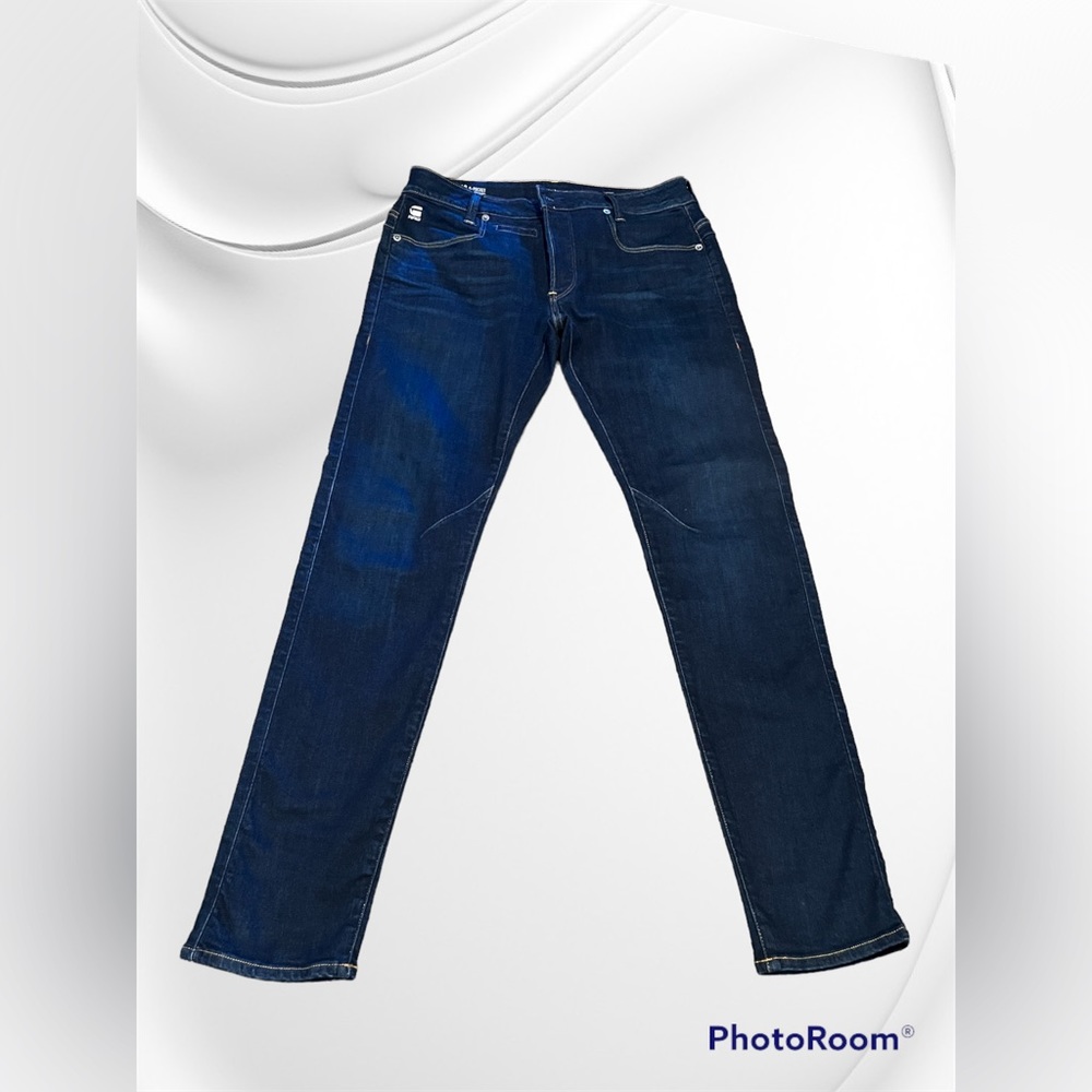 Mens G-Star D-Staq 5 pocket slim blue jeans size 32